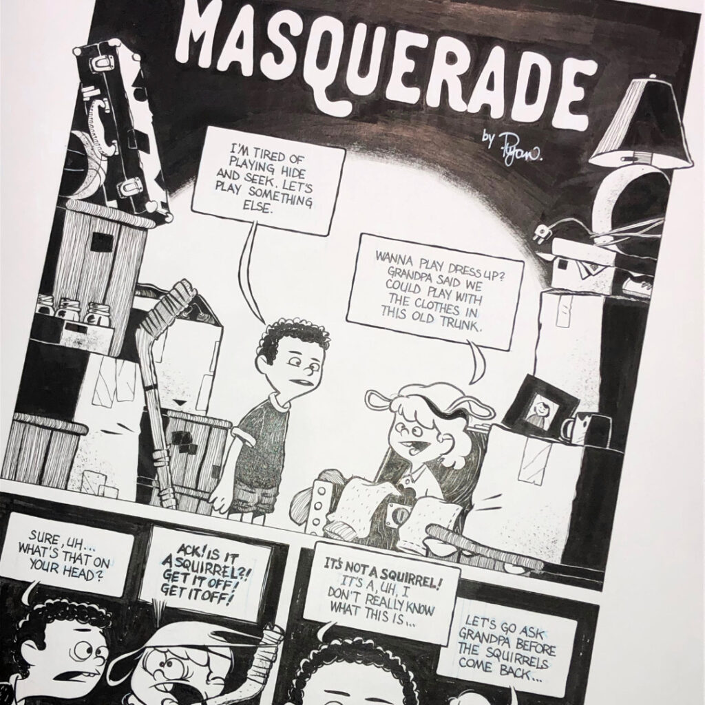 Masquerade comic photo.