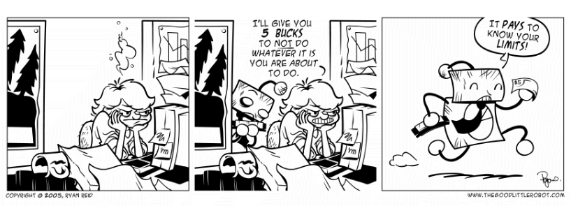 Robot almost plays a harmonica for Robin, but she's having none of it today.