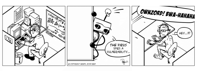 Robot the virus tricks Doc.