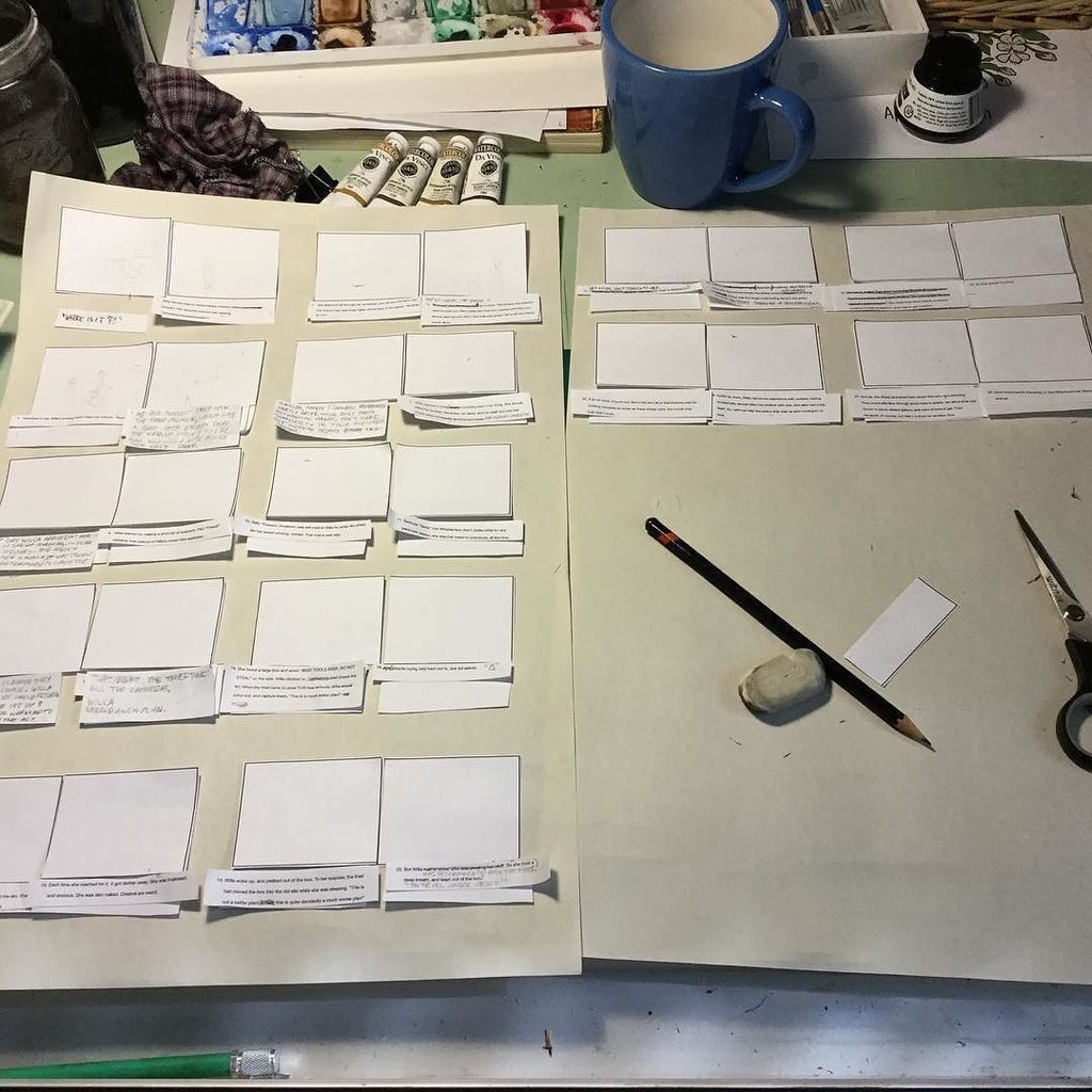 Wrenched picture book storyboard work in progress