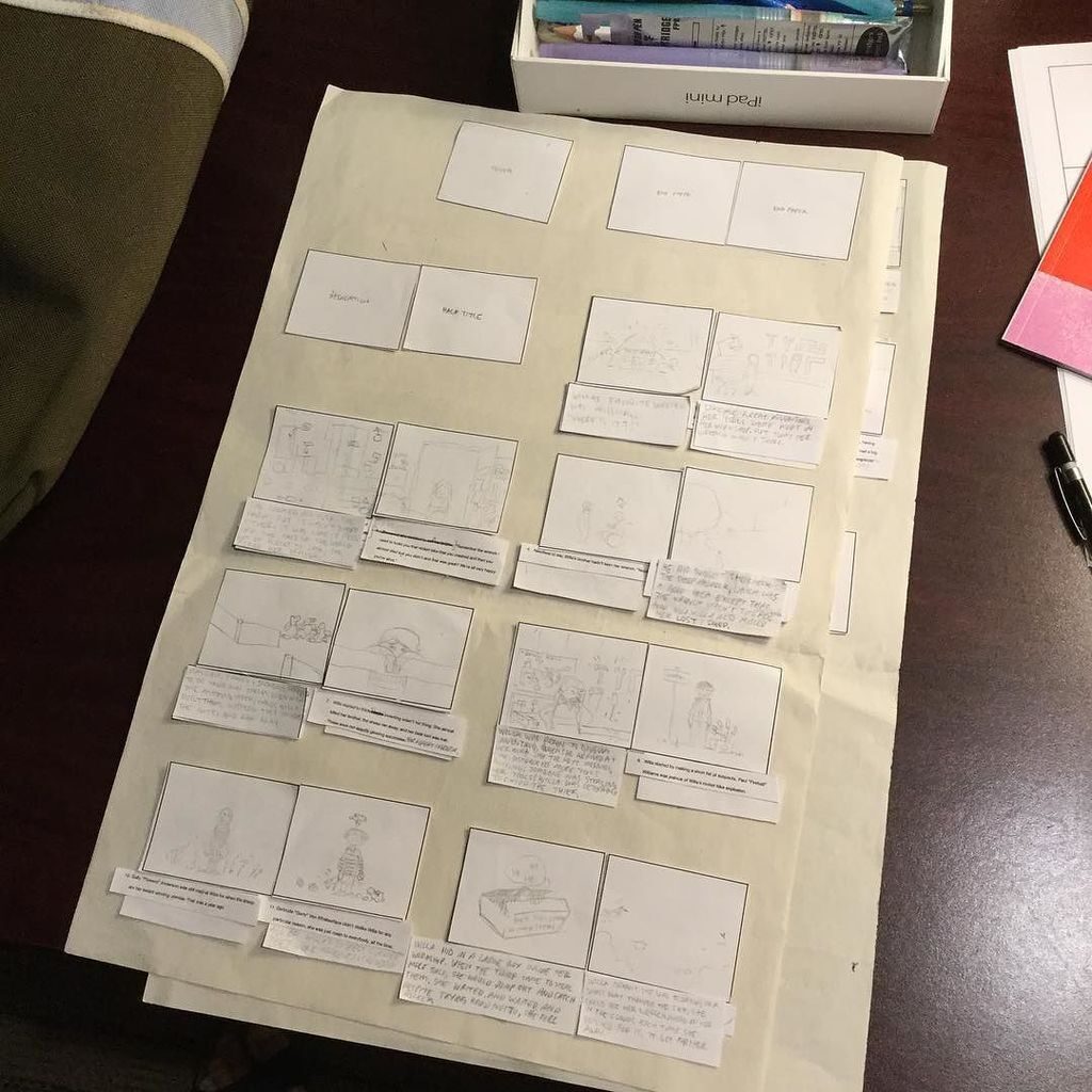 Wrenched picture book storyboard